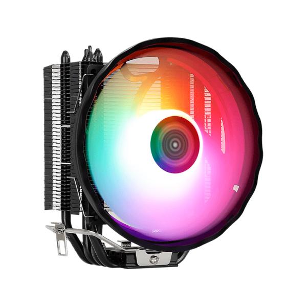 ENFRIAMIENTO DE AIRE AEROCOOL RAVE 4 ARGB PWM 4P LGA1700/AM5 1X120MM PARA CPU ACTC-RV30417.02 NEGRO