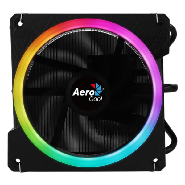 ENFRIAMIENTO DE AIRE AEROCOOL CYLON 3H ARGB PWM 4P LGA1200/AM4 1X120MM PARA CPU ACTC-CL30320.73 NEGRO