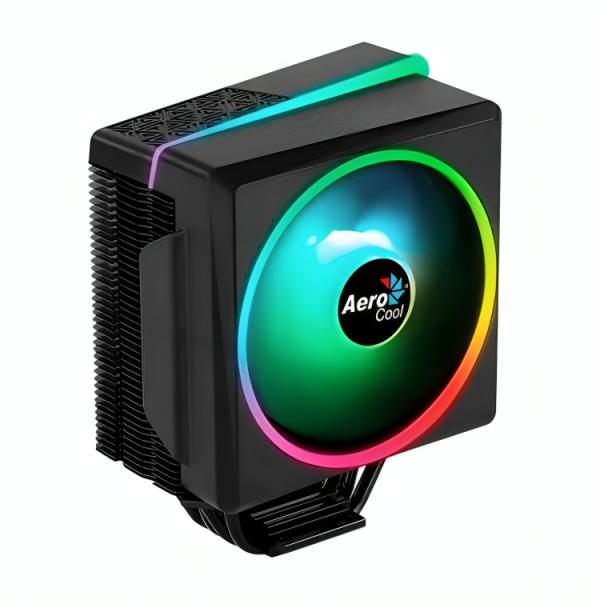 ENFRIAMIENTO DE AIRE AEROCOOL CYLON 4F ARGB PWM 4P LGA1700/AM5 1X120MM PWM PARA CPU ACTC-CL30420.14 NEGRO