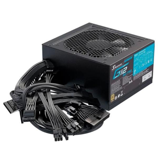 FUENTE DE PODER SEASONIC G12 GC 750 750W 80 PLUS GOLD NO MODULAR ATX  A751GCAFH NEGRO