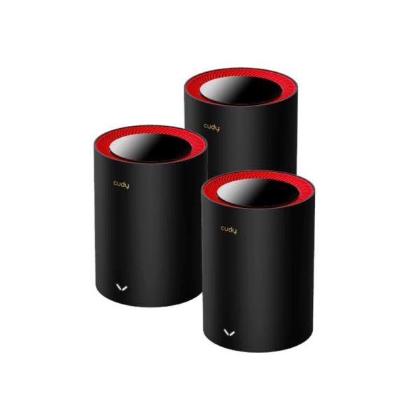 SISTEMA WIFI CUDY M3000(3-PACK) 1.0 DOBLE BANDA (5GHZ) AX3000 WiFi 6 MESH 2.5G NEGRO