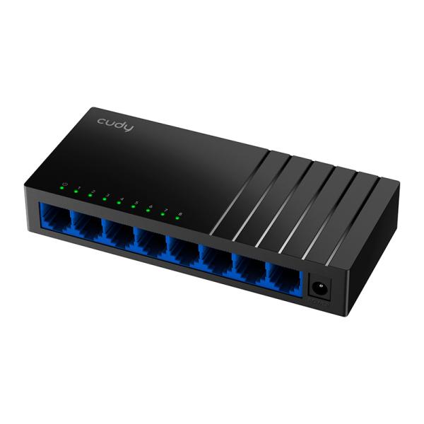 SWITCH CUDY GS108D 4.0 8 PUERTOS GIGABIT ETHERNET 170 M GIGABIT NO ADMINISTRABLE NEGRO