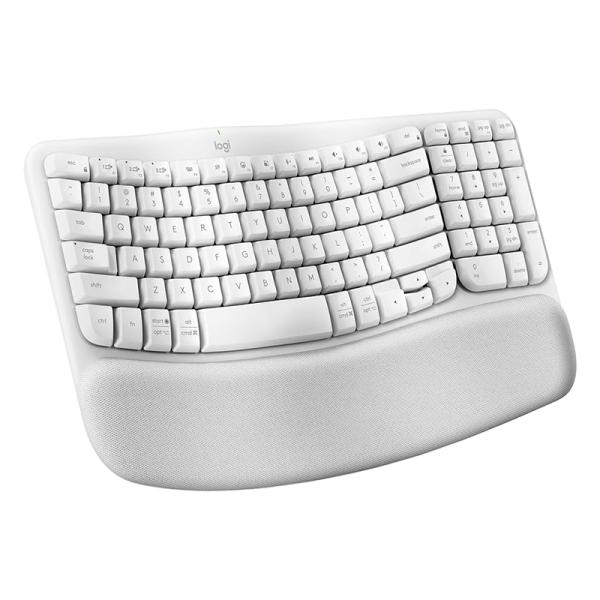TECLADO LOGITECH ERGO WAVE KEYS MEMBRANA INALÁMBRICO BLUETOOTH ESPAÑOL 920-012279 BLANCO