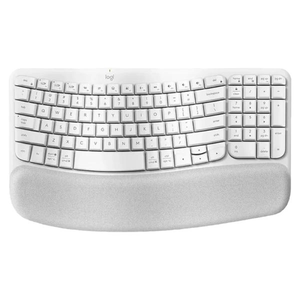 TECLADO LOGITECH ERGO WAVE KEYS MEMBRANA INALÁMBRICO BLUETOOTH ESPAÑOL 920-012279 BLANCO