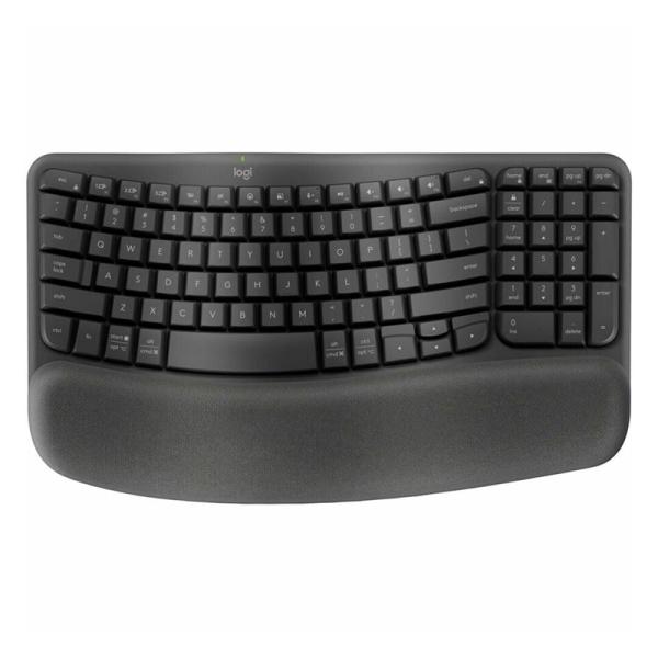 TECLADO LOGITECH ERGO WAVE KEYS  INALÁMBRICO BLUETOOTH INGLÉS 920-011898 NEGRO