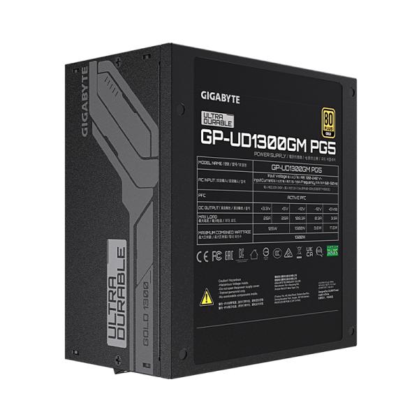 FUENTE DE PODER GIGABYTE GP-UD1300GM PG5 GUS 1300W 80 PLUS GOLD  FULL MODULAR ATX NEGRO