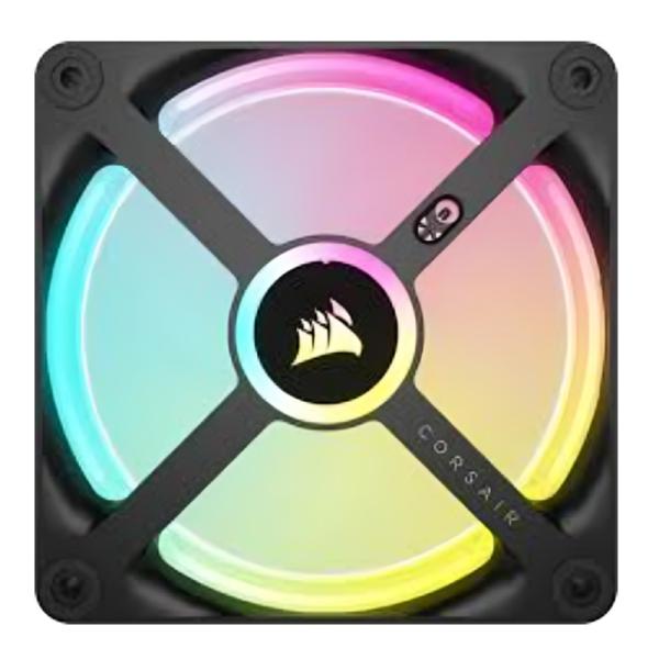 ABANICO CORSAIR ICUE LINK QX120 RGB 3X12CM CON SISTEMA HUB CO-9051002-WW NEGRO