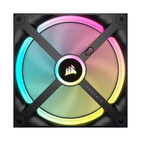 ABANICO CORSAIR ICUE LINK QX140 RGB 2X14CM CON SISTEMA HUB CO-9051004-WW NEGRO