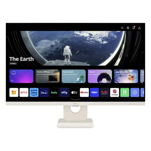 MONITOR 27 PULG LG 27SR50F-W 1920 x 1080 5MS 50/60HzHz HDMI USB FHD IPS WITH WEBOS SMART