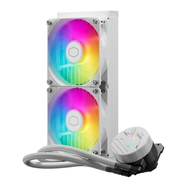 ENFRIAMIENTO LIQUIDO RGB COOLER MASTER MASTERLIQUID 240L CORE ARGB WHITE AIO 240MM MLW-D24M-A18PZ-RW BLANCO