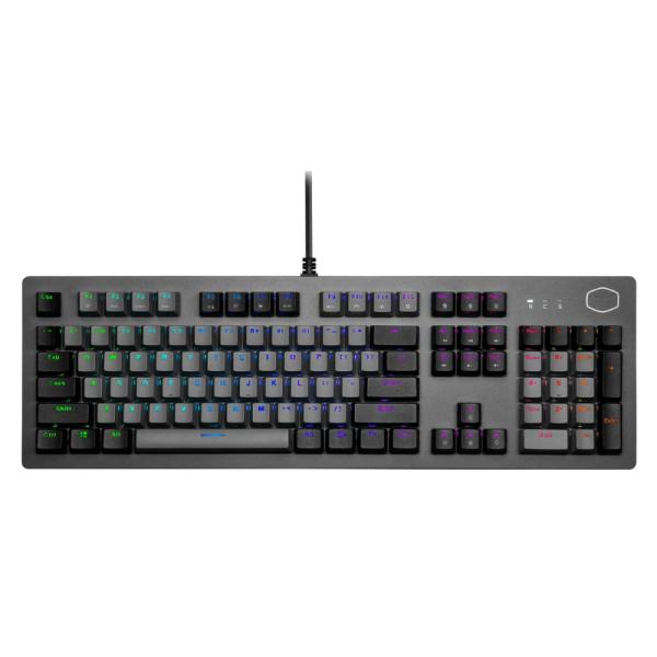 TECLADO GAMING RGB COOLER MASTER CK352 MEC&Aacute;NICO AL&Aacute;MBRICO USB INGL&Eacute;S SWITCH ROJO CK-352-GKMR1-US NEGRO / GRIS