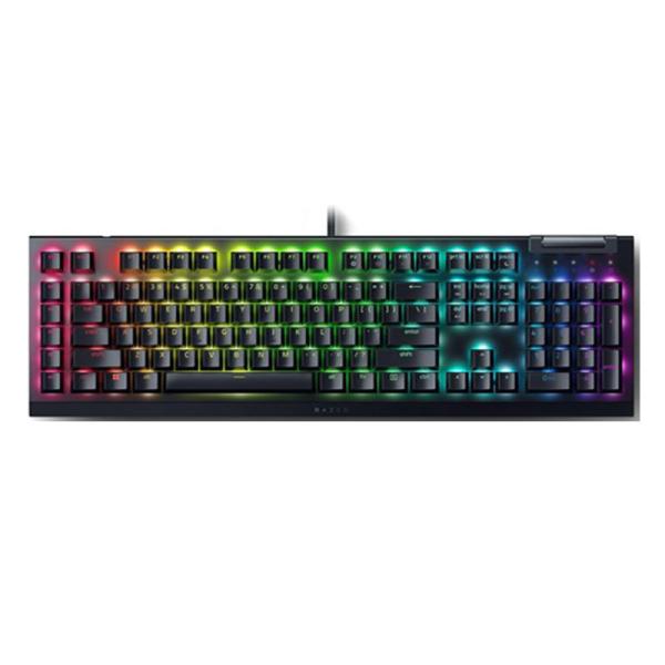 TECLADO GAMING RGB RAZER BLACKWIDOW V4 X MEC&Aacute;NICO AL&Aacute;MBRICO USB ESPA&Ntilde;OL SWITCH AMARILLO RZ03-04702800-R311 NEGRO
