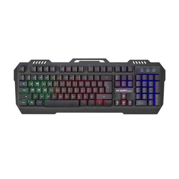 TECLADO GAMING RGB ARGOM COMBAT KB-2056BK MEMBRANA ALÁMBRICO ARG-KB-2056BK NEGRO