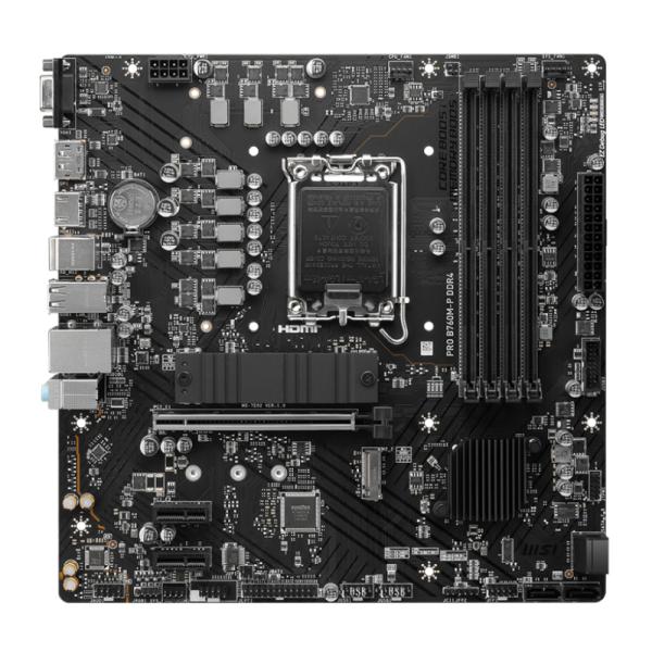 TARJETA MADRE MSI PRO B760M-P DDR4 LGA 1700 M-ATX 911-7E02-016 NEGRO
