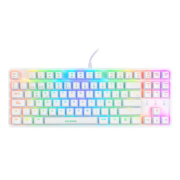 TECLADO GAMING RGB EAGLE WARRIOR KGY282U0002C TKL MECÁNICO ALÁMBRICO USB ESPAÑOL BLANCO