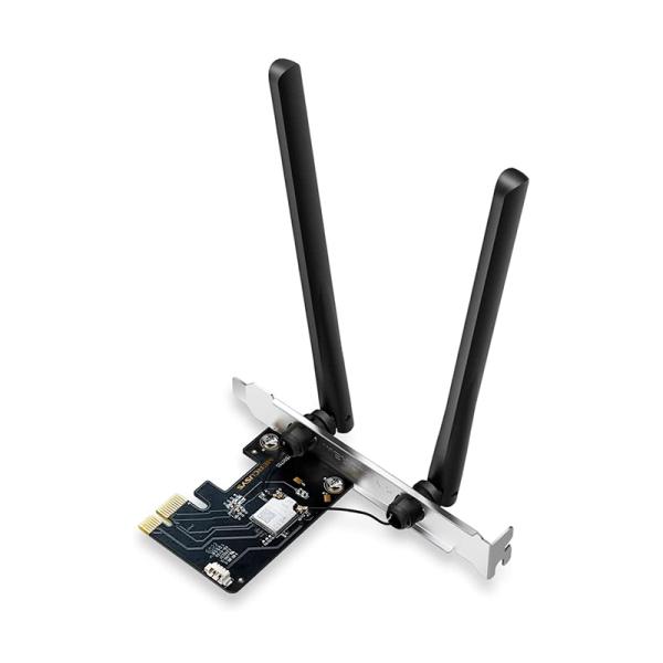 TARJETA DE RED MERCUSYS MA86XE(UN) PCI-E WI-FI 6E BLUETOOTH 5.3 AXE5400 2.4 GHZ 5 GHZ 6 GHZ NEGRO