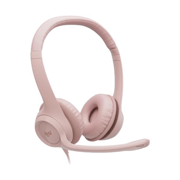 HEADSET LOGITECH H390 ALÁMBRICO USB 981-001280 ROSADO