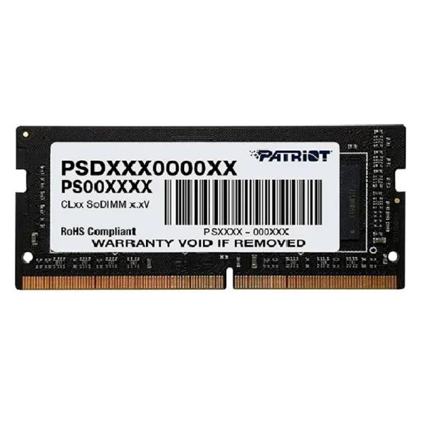 MEMORIA RAM PARA LAPTOP 8GB PATRIOT PSD58G560041S SL DDR5 5600MHZ CL46 1.1V NEGRO