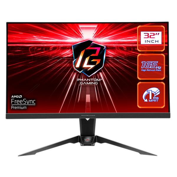 MONITOR 32" ASROCK GAMING   MO-PG32QF2B (2560 X 1440) 2K 165HZ FREESYNC PREMIUM (AMD ADAPTIVE