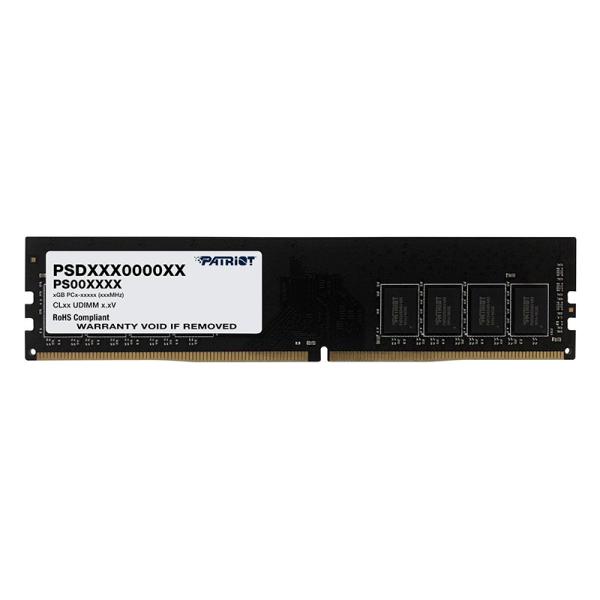 MEMORIA RAM PC 16GB PATRIOT PSD416G32002 SL DDR4-3200 MHZ CL22 1.2 V SIGNATURE. UNBUFFERED. NON ECC DIMM 288 PINES NEGRO
