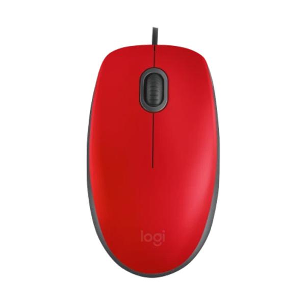 MOUSE LOGITECH M110 SILENT AL&Aacute;MBRICO USB-A 1000DPI 910-006755 ROJO