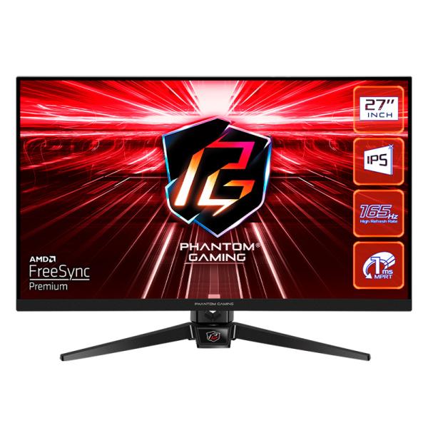 MONITOR 27" ASROCK PHANTOM GAMING  PG27FF1A (1920 X 1080) 165HZ/1MS FREESYNC 2 DISPLAY PORT 1 HDMI  90LXA050-A0U1A0V