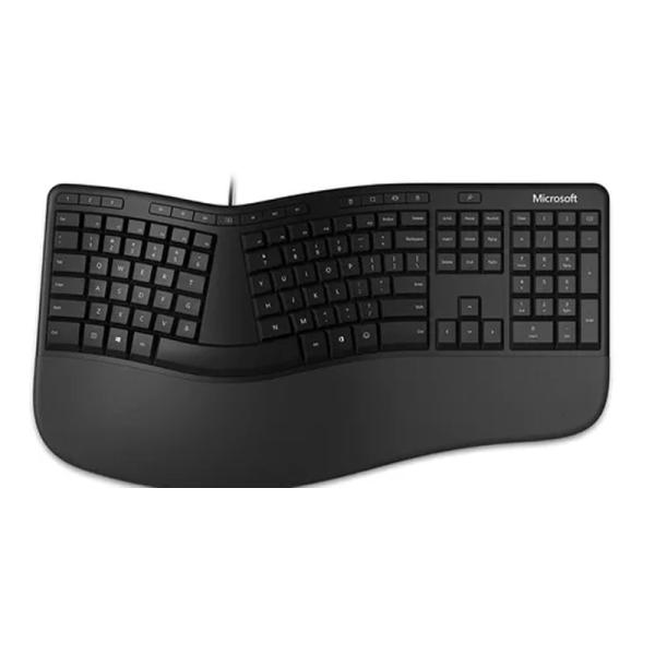 TECLADO MICROSOFT ERGO LXN-00003 MEMBRANA AL&Aacute;MBRICO USB ESPA&Ntilde;OL NEGRO
