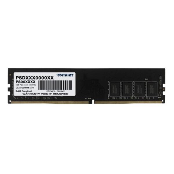 MEMORIA RAM PC 8GB PATRIOT SIGNATURE LINE UDIMM DDR5 4800MHz CL40 1.1V PMIC On Die ECC Sensor térmico PSD58G480041S NEGRO