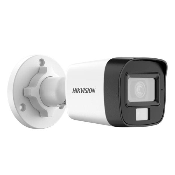 CAMARA MINI BULLET HIKVISION DS-2CE16D0T-LPFS 2 MP SMART HYBRID LIGHT IR HASTA 25 M Y LUZ BLANCA HASTA 20 M IP67 300513675 BLANCO