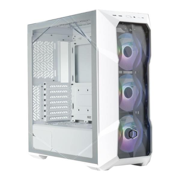 CASE GAMING RGB COOLER MASTER MASTERBOX TD500 MESH V2 MID TOWER VENTILADORES 3 DE 120MM CON VIDRIO LATERAL Y MALLA FRONTAL TD500V2-WGNN-S00 BLANCO