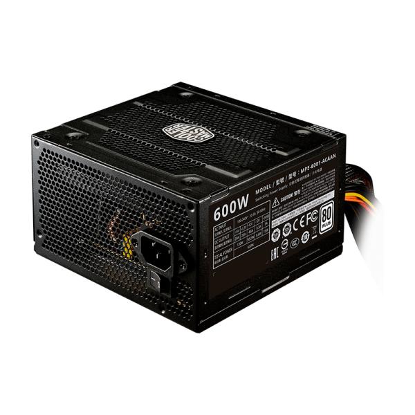 FUENTE DE PODER COOLER MASTER HYPER WHITE 600 600W 80 PLUS NO MODULAR ATX MPE-6001-ACAAN-HUS NEGRO