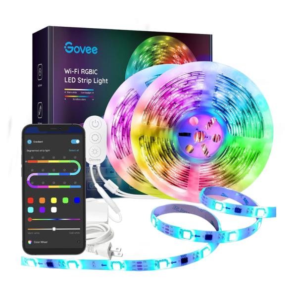 CABLE DE LUCES GOVEE WIFI RGB LED STRIP LIGHTS (5 METROS) X 2 ROLLOS - H6110