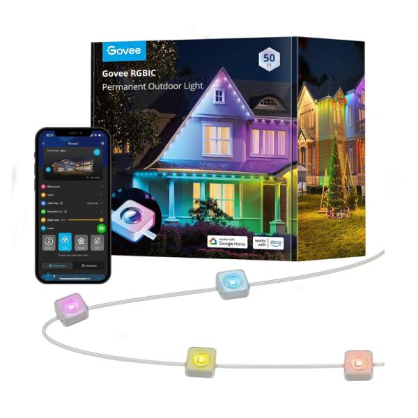 CABLE DE LUCES GOVEE PERMANENT OUTDOOL LIGHTS 15 METROS H705B