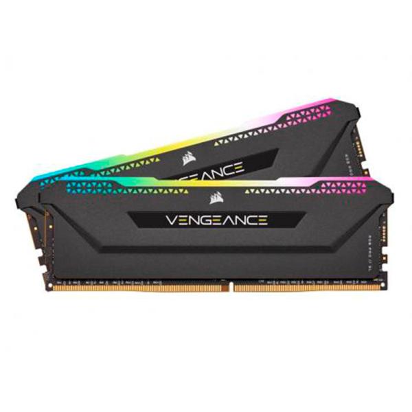 MEMORIA RAM PC 16GB CORSAIR VENGEANCE RGB PRO SL DDR4 3200 MHZ CL16 1.35 V NEGRO DIMM 288 PINES NEGRO