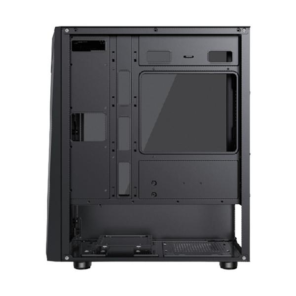 CASE GAMING RGB EAGLE WARRIOR CG03RWRA001C H410 SIN VENTILACIÓN INCLUIDA CON VIDRIO LATERAL Y TIRA RGB NEGRO