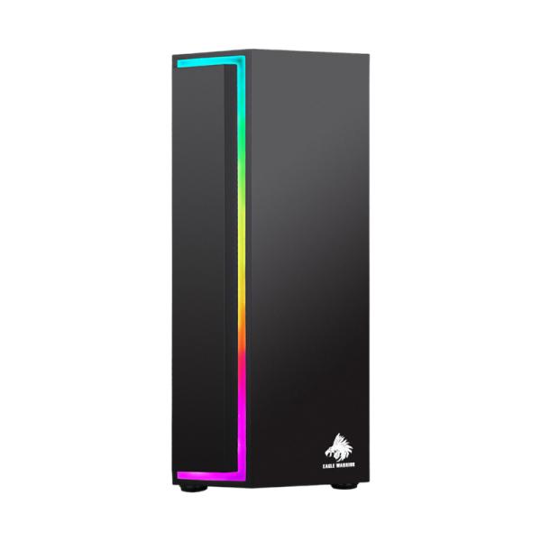 CASE GAMING RGB EAGLE WARRIOR CG33RXRA001C VENTILADORES 3 DE 120MM CON VIDRIO LATERAL Y TIRA RGB NEGRO