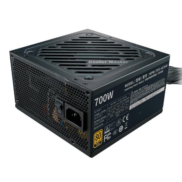 FUENTE DE PODER COOLER MASTER G700 GOLD 700W 80 PLUS NO MODULAR ATX MPW-7001-ACAAG-WO NEGRO