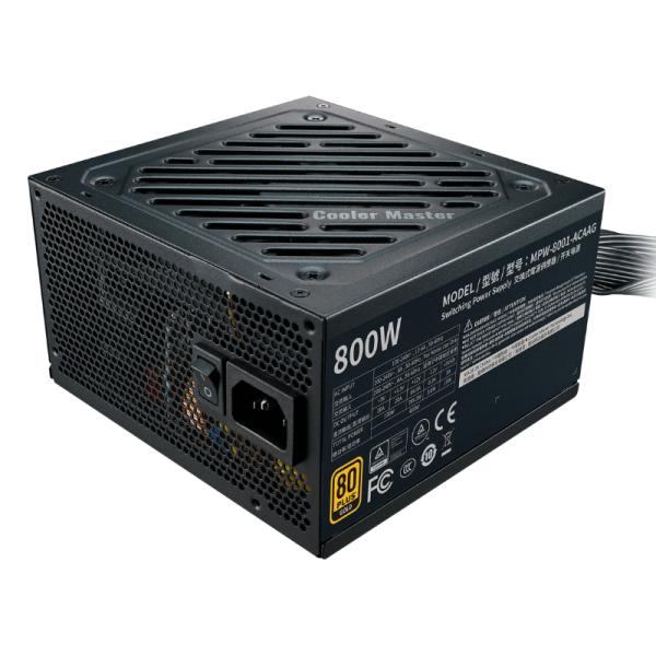 FUENTE DE PODER COOLER MASTER G800 GOLD 800W NO MODULAR ATX MPW-8001-ACAAG-WO NEGRO