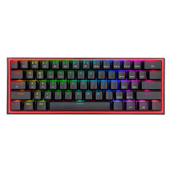 TECLADO GAMING RGB REDRAGON FIZZ PRO K616 MEC&Aacute;NICO INAL&Aacute;MBRICO BLUETOOTH INGL&Eacute;S SWITCH ROJO NEGRO