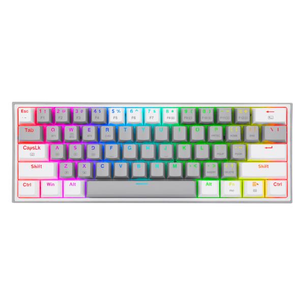 TECLADO GAMING RGB REDRAGON FIZZ PRO K616 MEC&Aacute;NICO INAL&Aacute;MBRICO BLUETOOTH ESPA&Ntilde;OL SWITCH ROJO GRIS / BLANCO