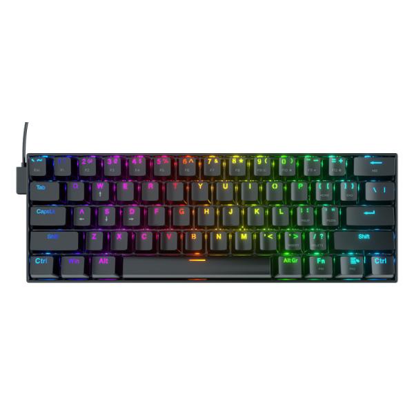 TECLADO GAMING RGB REDRAGON DRAGONBORN K630 MEC&Aacute;NICO AL&Aacute;MBRICO USB INGL&Eacute;S SWITCH CAF&Eacute; NEGRO