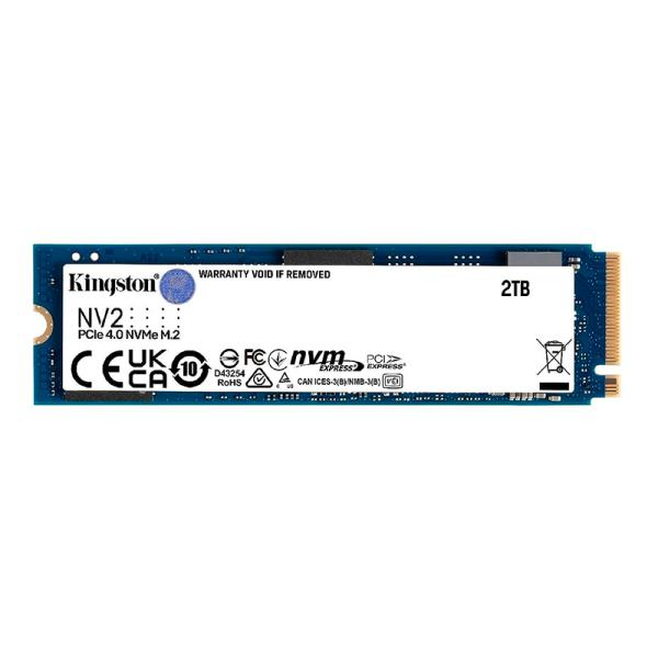 HD INTERNO SOLIDO 2TB KINGSTON NV2 M.2 2280 PCIE GEN4 X4 NVME 3500MB/S / 2800MB/S SNV2S/2000G BLANCO