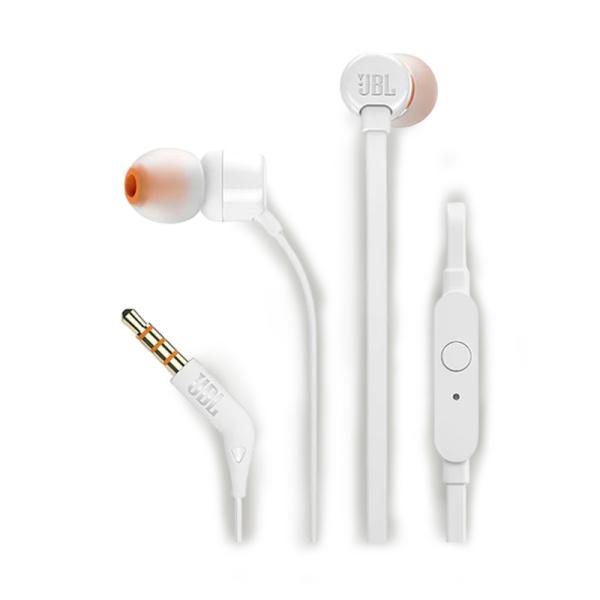 AUDIFONO JBL TUNE 110 AL&Aacute;MBRICO 3.5MM JBLT110WHTAM BLANCO