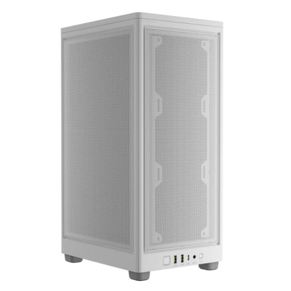 CASE CORSAIR 2000D AIRFLOW MINI TOWER SIN VENTILACIÓN INCLUIDA CON REJILLAS DE ACERO CC-9011245-WW BLANCO
