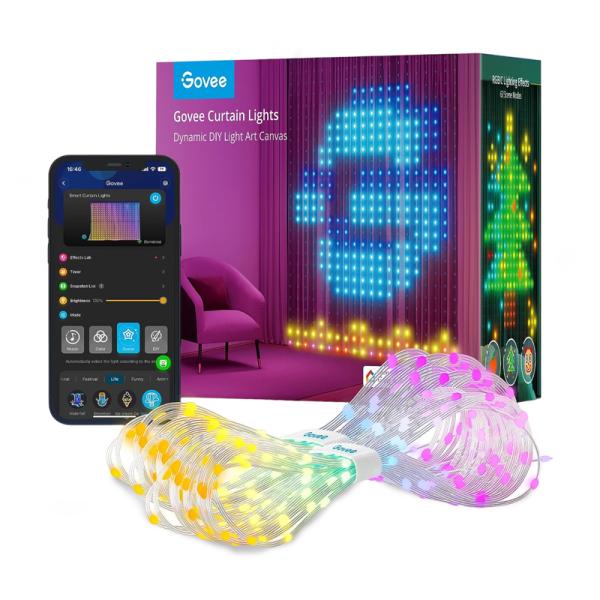 CABLE DE LUCES GOVEE WIFI Y BLUETOOTH CURTAIN LIGHT H70B1