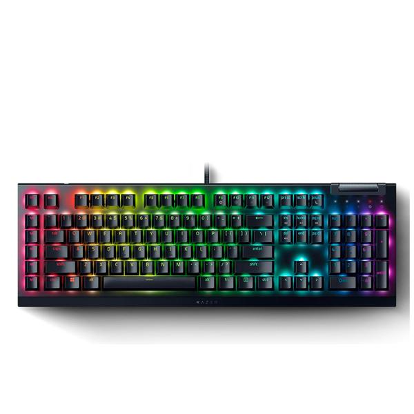 TECLADO GAMING RGB RAZER BLACKWIDOW V4 X MEC&Aacute;NICO AL&Aacute;MBRICO USB INGL&Eacute;S SWITCH AMARILLO RZ03-04701900-R3U1 NEGRO