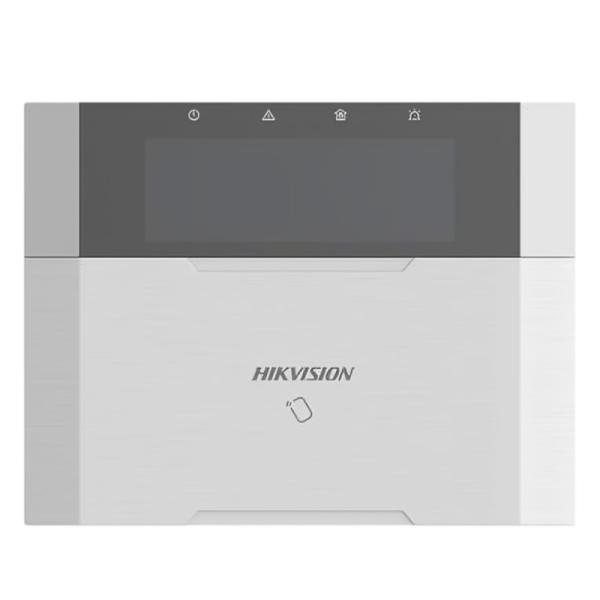 TECLADO ALÁMBRICO LCD HIKVISION DS-PK1-LRT-HWB O-STD HASTA 64 KEYFOBS BLANCO
