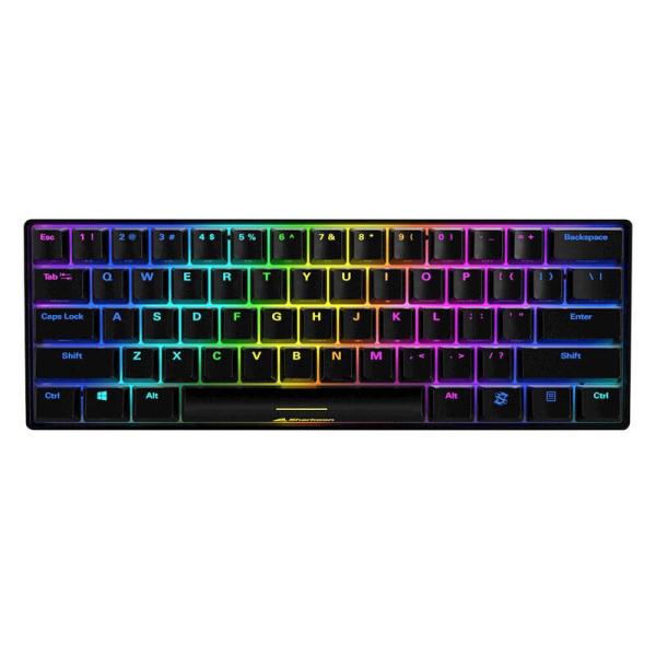 TECLADO GAMING RGB SHARKOON SKILLER SGK50 S4 TKL MECÁNICO ALÁMBRICO USB INGLÉS SWITCH ROJO 4044951033812 NEGRO