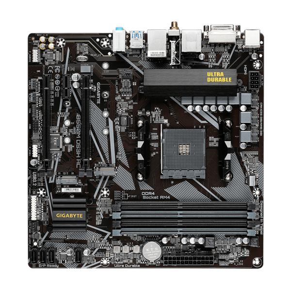 TARJETA MADRE GIGABYTE B550M DS3H AC AM4 MICRO-ATX DDR4 NEGRO