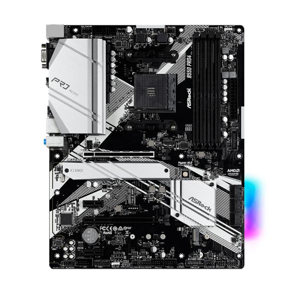 TARJETA MADRE ASROCK B550 PRO4 AM4 ATX DDR4 90-MXBCZ0-AOUAY NEGRO